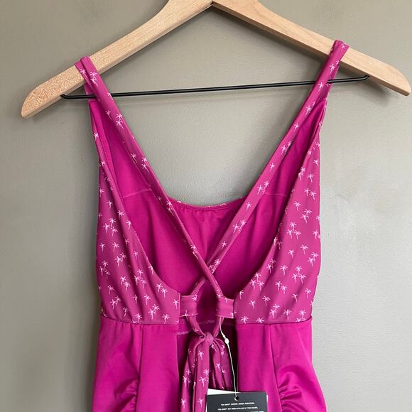 NWT SENITA Maternity One Piece Swimsuit Magenta Medium Pink Comfortable Cute - Picture 8 of 12